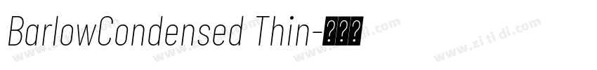 BarlowCondensed Thin字体转换